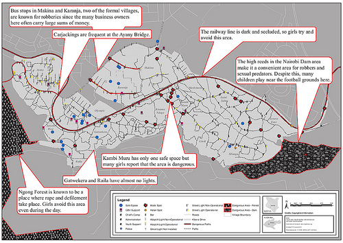 Kibera, mapa de seguridad