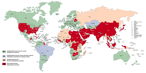 La situación de la pena de muerte en el mundo 2012