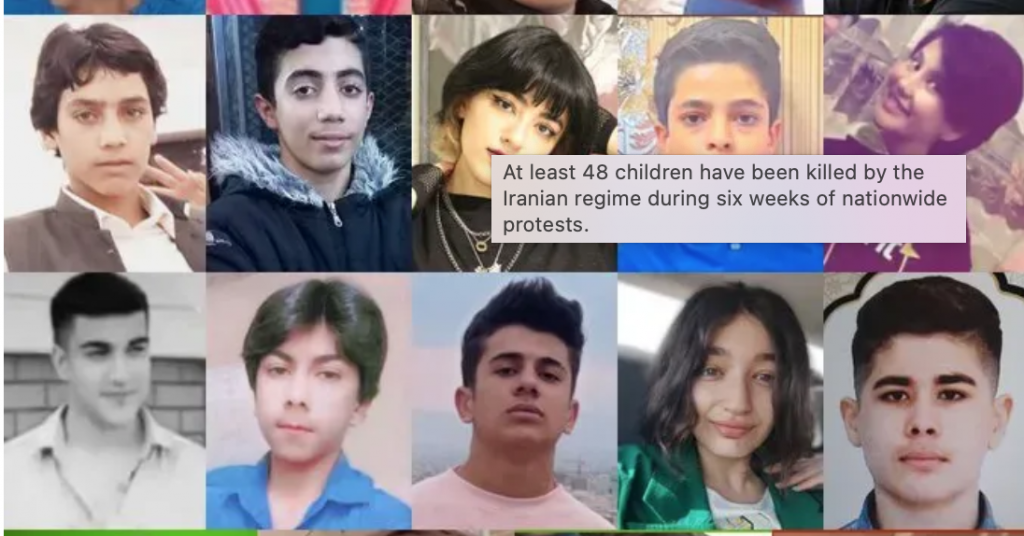 Casi 50 niños iraníes muertos en la dura represión contra las protestas ciudadanas en Irán