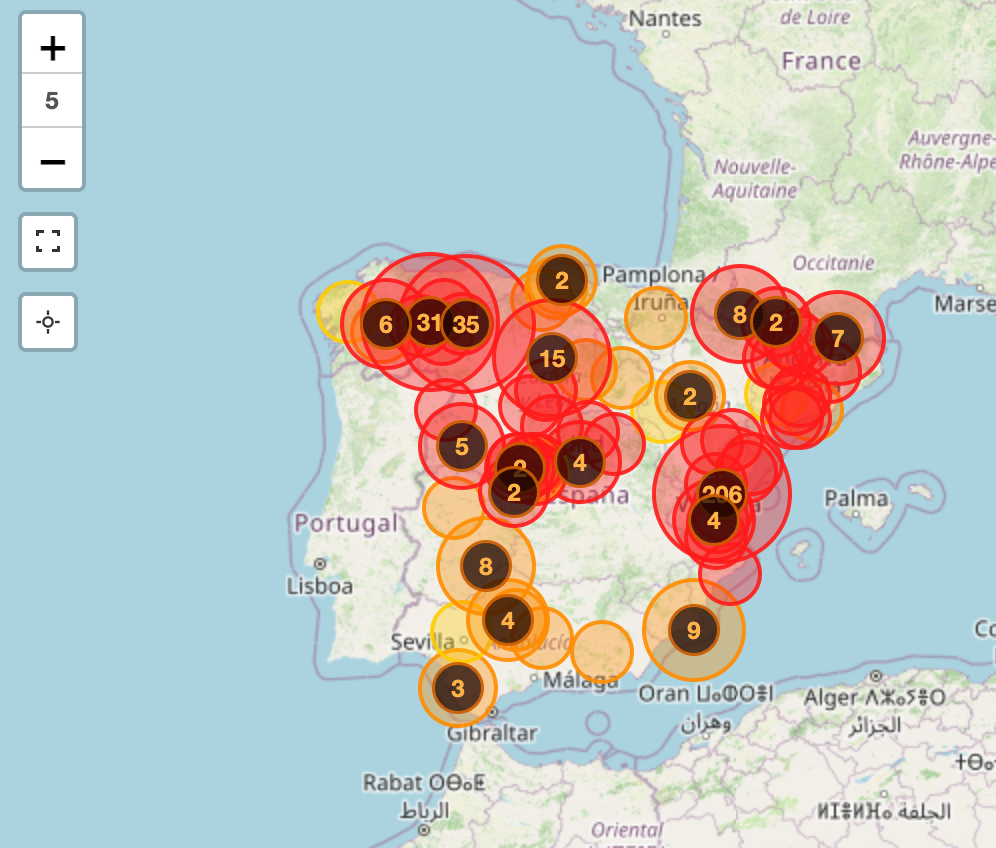 Mapas interactivos para seguir los incendios de Madrid: así ha funcionado la información geolocalizada durante la emergencia
